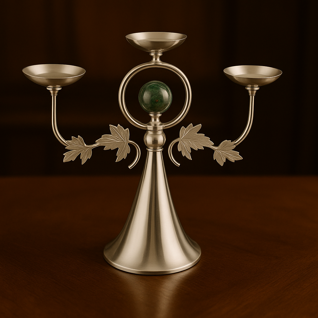 Silver-Plated Candle Stand