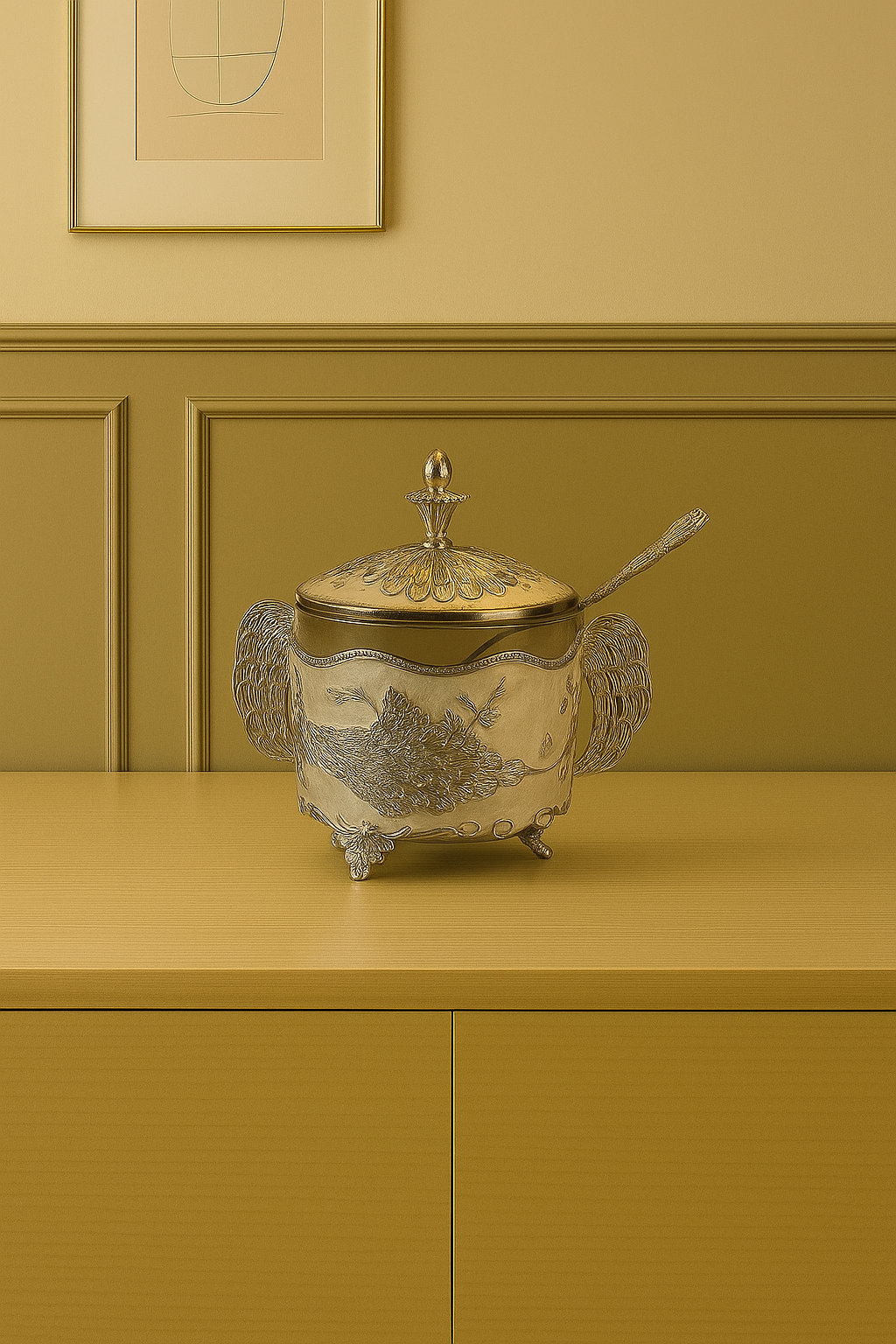 Enamel Sugar Pot