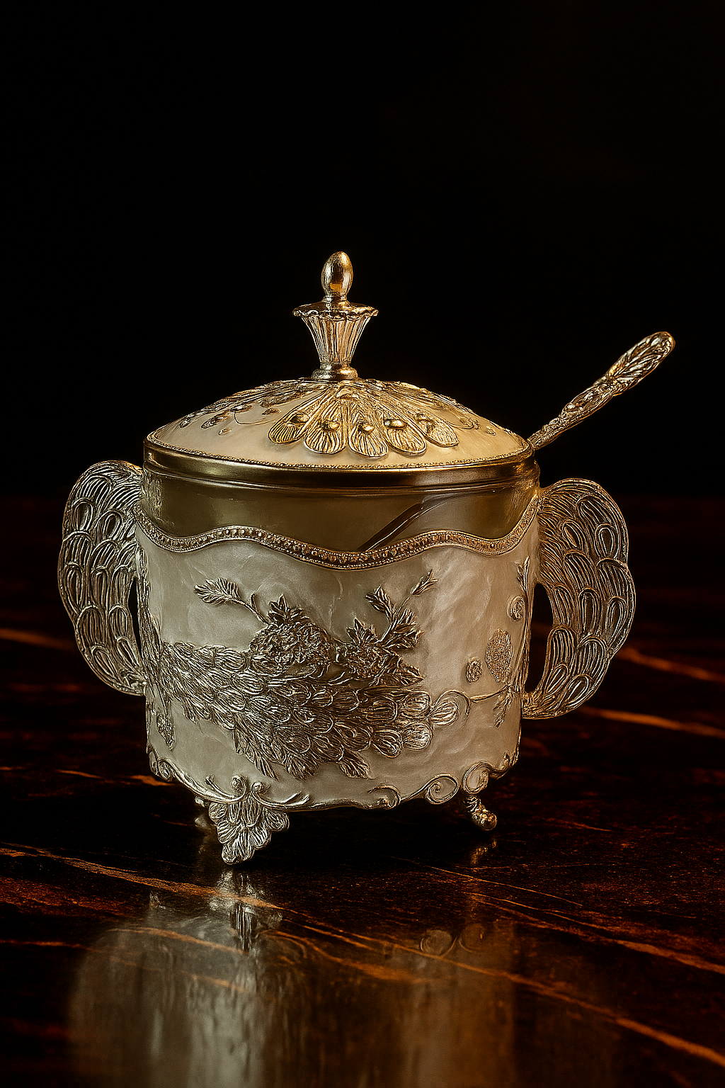 Enamel Sugar Pot